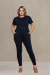 Conjunto Moletinho Calça Joguer Bolsos e blusa Manga Curta com Bolsinho Plus Size - Marian Modas