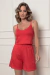 Conjunto moletinho shorts e top com alça regulável