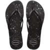Chinelo Havaianas Slim Gloss Preto/cinza
