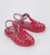 Sandália Grendene Kids Barbie Duo vermelho /rosa Glitter