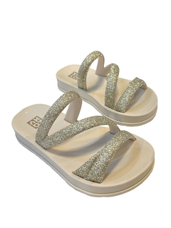 Sandália Zaxy Glitter Infantil off white claro - comprar online