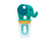 Porta Fruta e Forma de Picolé 3 em 1 Elefante Verde - Marcus & Marcus - comprar online