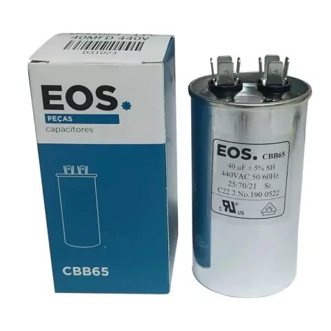 CAPACITOR 7 MFD 440V C/ TERMINAL 40X60 EOS