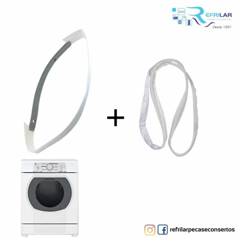 kit Gaxeta + mancal feltro tambor Secadora Brastemp Original