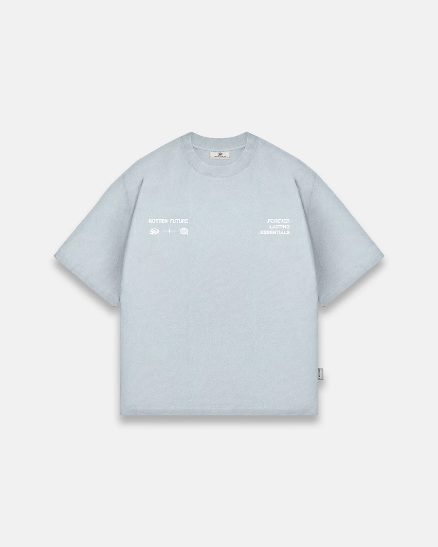 BIG LOGO BABY BLUE OVERSIZED TEE - tienda online