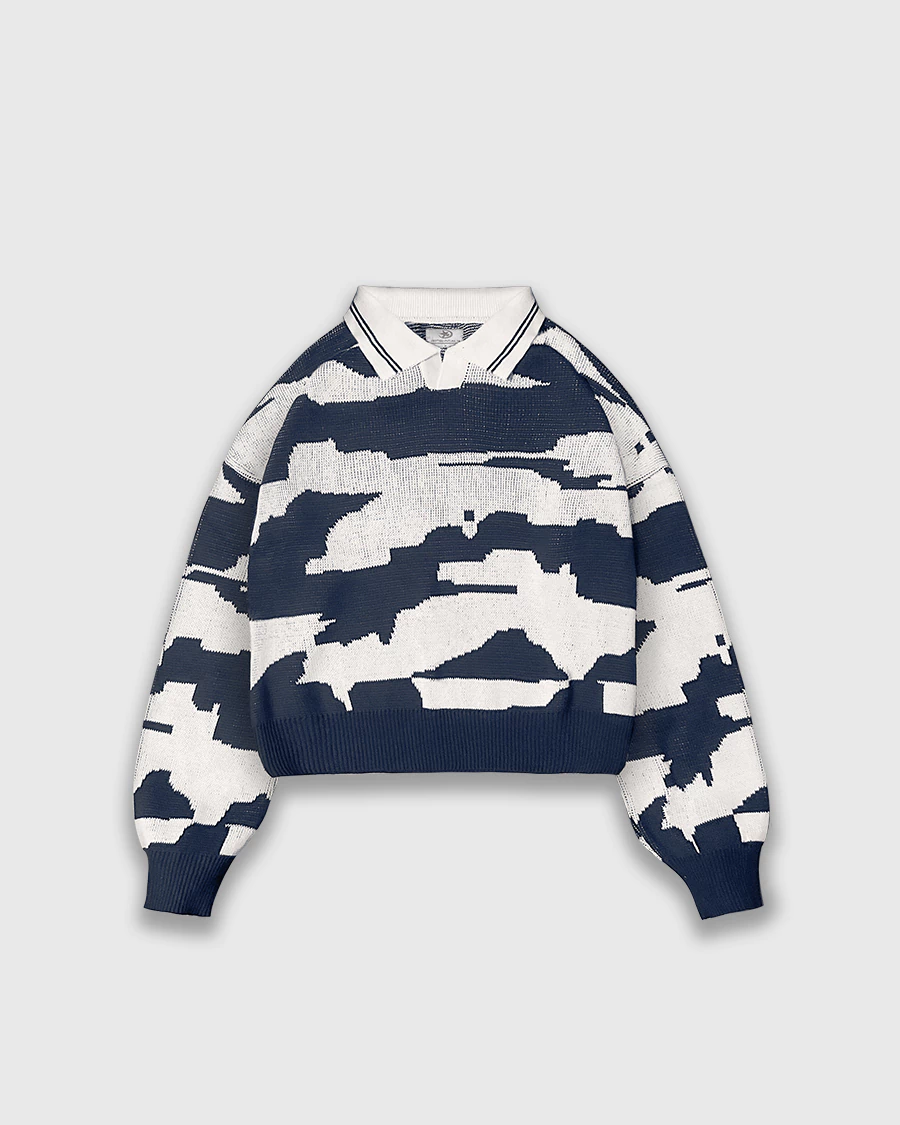 POLO STRIPED SWEATER INDIGO - comprar online