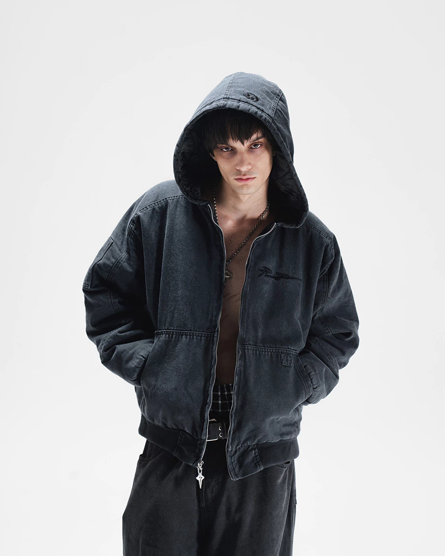 WORKWEAR WASHED BLACK JACKET - comprar online