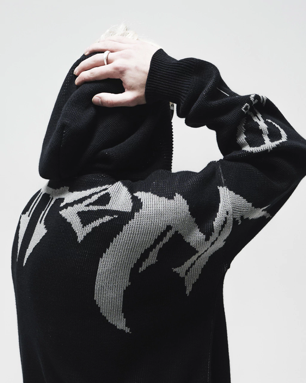 KNITTED ZIP HOODIE SLATE GREY - ROTTEN FUTURE ™