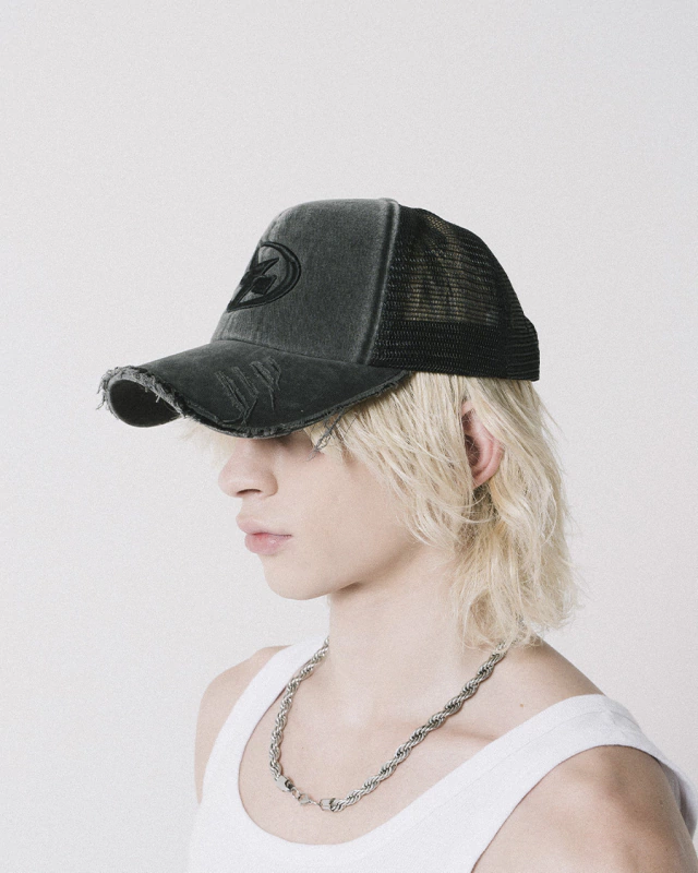 Gorra Trucker Washed Black thumbnail 2
