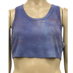 cropped estampa jornal benetton - comprar online