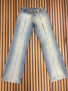 Calça Miss Sixty passante couro 36