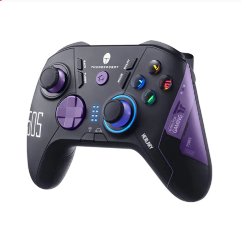 JOYSTICK CONTROLE SEM FIO THUNDEROBOT G50S HALL EFFECT - COM GATILHOS, GAMEPAD, 1000HZ, PARA PC, ANDROID, IOS - PRETO