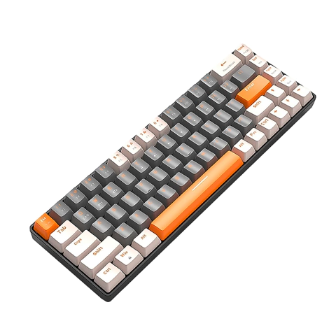 TECLADO GAMER MECANICO K68 60% DUAL MODE HOTSWAP SWITCH RED (VERSAO CINZA E BRANCO)