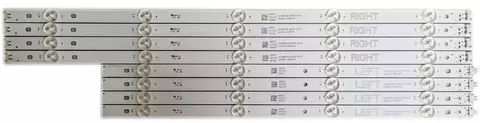 KIT 8 BARRAS DE LED PARA TV LG 49LJ5500 49LJ6300 49UJ6300 49UK631C 49LK5700 49LJ5550 49LJ551C 49LK5700 49UK6200