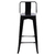 Banqueta Prizi Tolix 76cm Com Encosto Preta - comprar online
