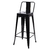 Banqueta Prizi Tolix 76cm Com Encosto Preta