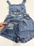 Short saia jeans com botão lateral na internet