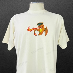 Camiseta charizard evolução Bordado Pokémon - comprar online