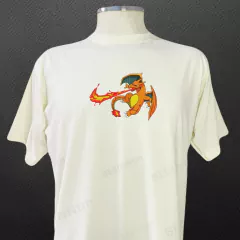 Camiseta charizard evolução Bordado Pokémon - comprar online