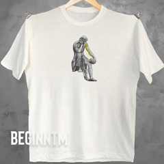 Camiseta democritus bordada estatua bordada quadro vangogh