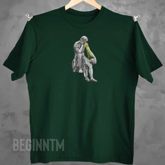 Camiseta democritus bordada estatua bordada quadro vangogh