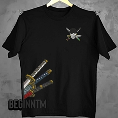Camiseta Katana Zoro Bordada One piece Unissex