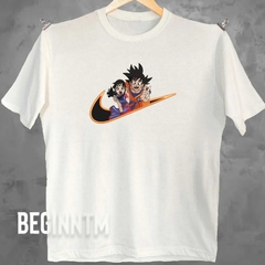 Camiseta Goku e chichi bordado Dragon Ball anime bordado