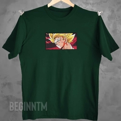 Camiseta Goku Sj2 bordada dragon ball anime