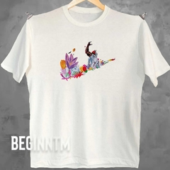 Camiseta Hanami Jujutsu kaisen bordado Anime Flores