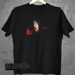 Camiseta Itachi corvos bordado Naruto anime