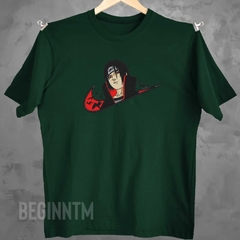 Camiseta Itachi corvos bordado Naruto anime
