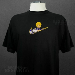 Camiseta kurapika Bordado 100% algodão blusa streetwear hunter x hunter
