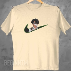 Camiseta Levi Ackerman bordado Shingeki no kiojin anime