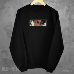 Moletom Levi Ackerman Bordado anime Shingeki no Kyojin Sueter