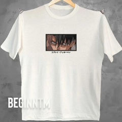 Camiseta Levi Ackerman bordada shingeki no Kyojin