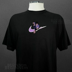 Camiseta Sasuke Bordado 100% algodão blusa streetwear naruto