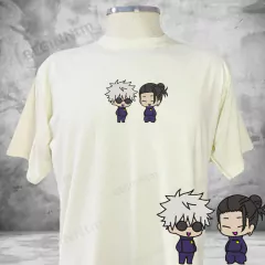 Camiseta Satoru Gojo e Geto bordada Jujutsu Kaisen anime - comprar online
