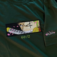 Camiseta Roronoa Zoro Bordado One piece anime bordado