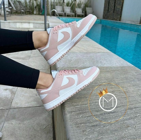 DUNK LOW - Rosa & Branco