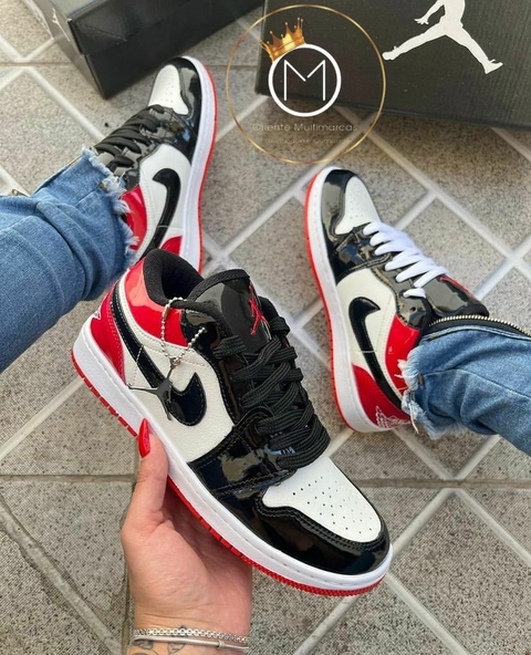 JORDAN LOW -branco e vermelho
