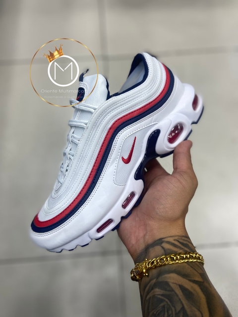 AIR MAX 97 PLUS - Branco & Vermelho