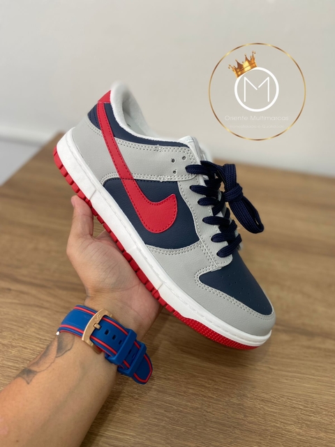 DUNK LOW - Cinza & Vermelho