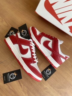 DUNK LOW - Branco & Vermelho na internet