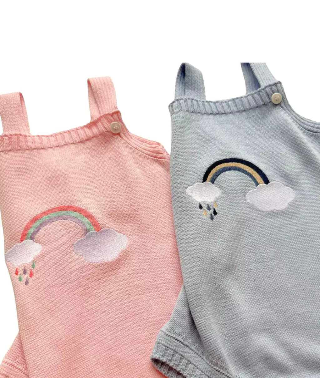 Romper Tricô - Chuva com Arco Iris