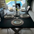 COMBO FAMILIA - 6 INDIVIDUALES YUTE + 6 POSAVASOS YUTE + ESCURRIDOR ROMBOS 30X15CM + ALFOMBRA DECO - AVE2020