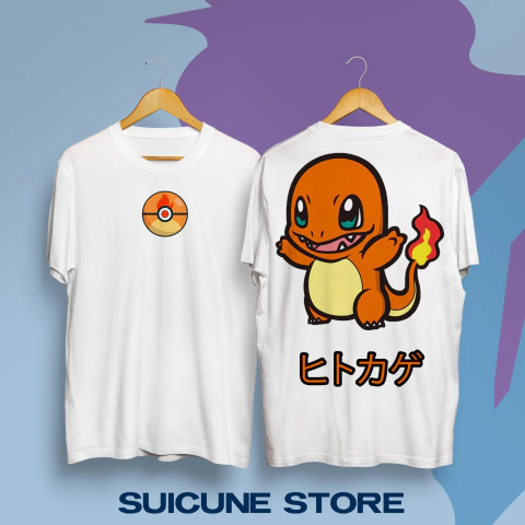 Remera Charmander Doble Estampa