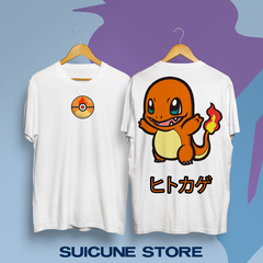 Remera Oversize Charmander Doble Estampa