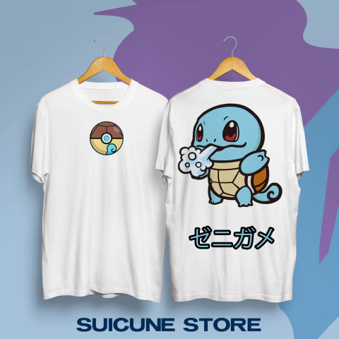 Remera Oversize Squirtle Doble Estampa