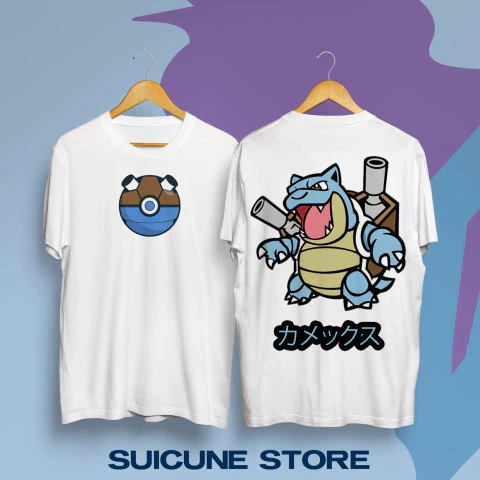 Remera Oversize Blastoise Doble Estampa