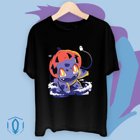 Remera Halloween Calabaza Bulbasaur